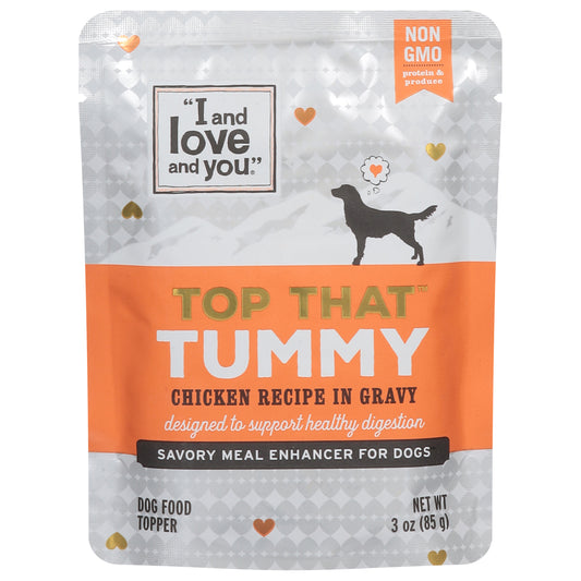 I and Love and You Top That Tummy Chicken Recipe in Gravy Dog Food Topper 3 oz