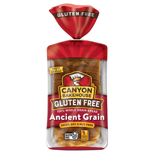 Canyon Bakehouse Plain Bagels, Gluten Free Bagels, 100% Whole Grain, Frozen, 4 Count