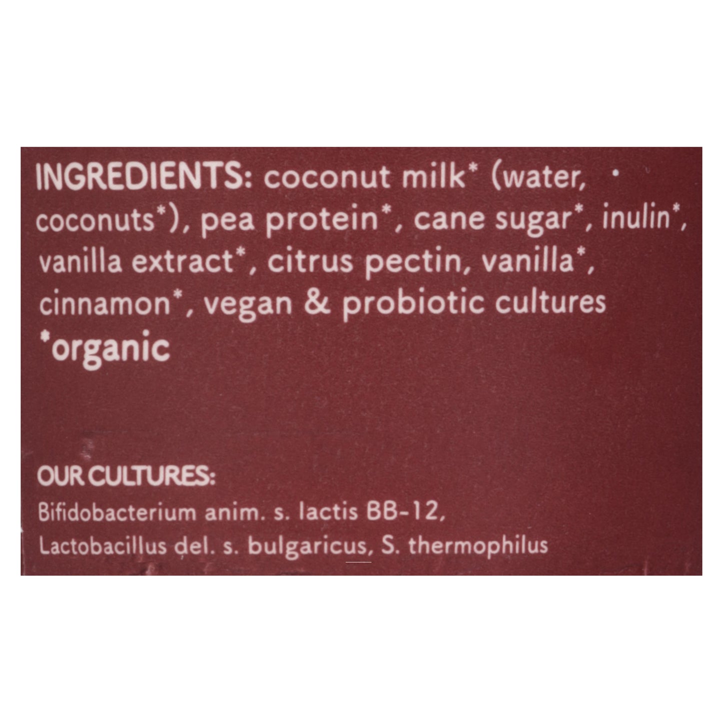 Cocojune Organic Greek-Style Cultured Coconut Vanilla Cinnamon Yogurt 5 oz