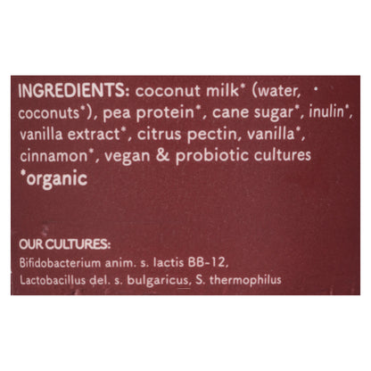 Cocojune Organic Greek-Style Cultured Coconut Vanilla Cinnamon Yogurt 5 oz