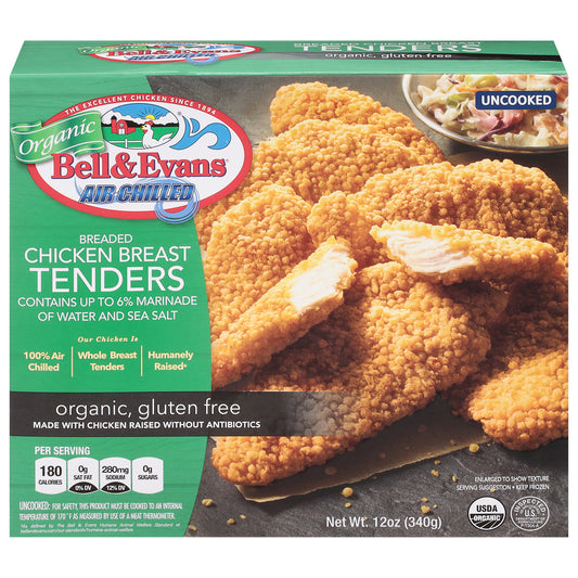 Bell & Evans Organic Air Chilled Breaded Chicken Breast Tenders 12 oz