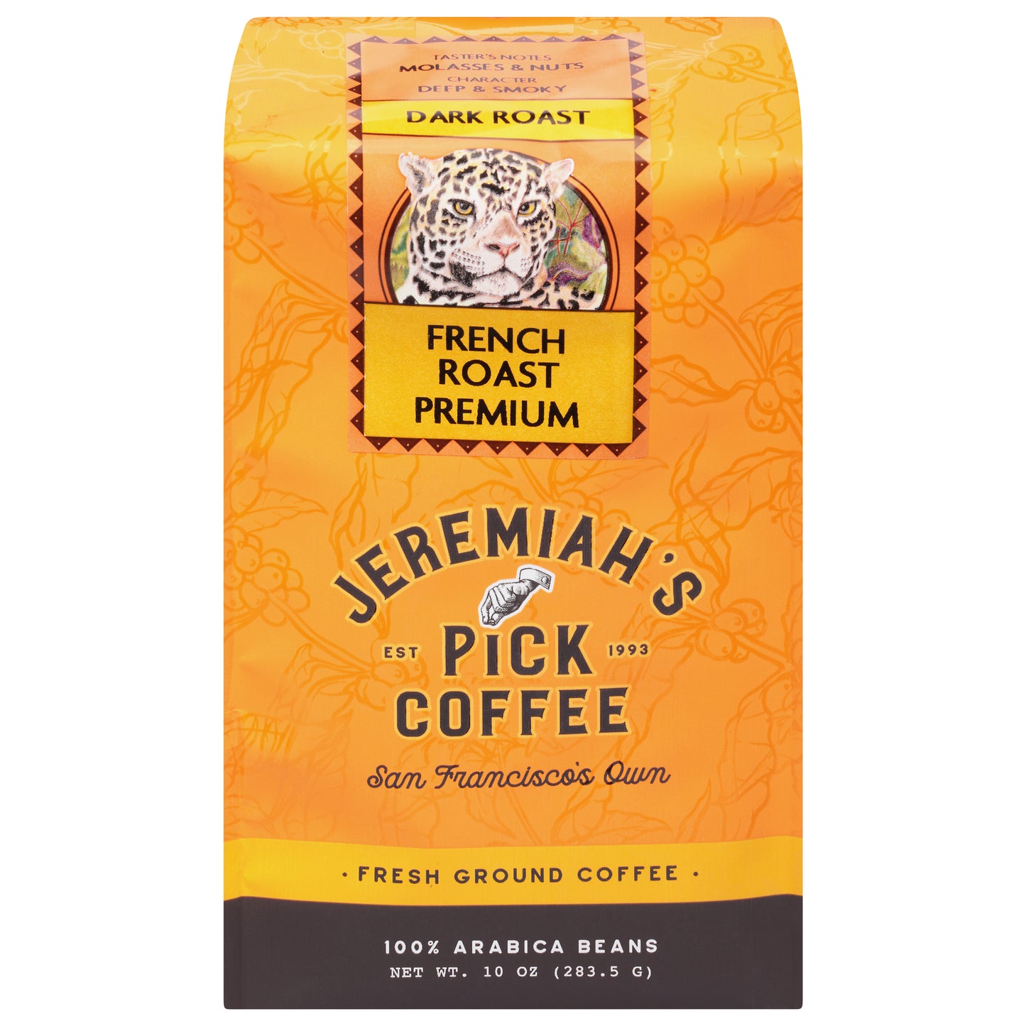 Jeremiah's Pick Coffee Dark Roast Fresh Ground French Roast Premium Coffee 10 oz