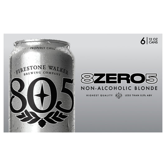 Firestone Walker 805 8ZERO5 Non-Alcoholic Beer 6 - 12 oz Cans