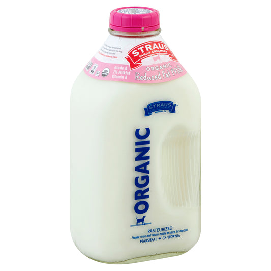 Straus Family Creamery Milk 0.5 gl - Low Fat Milk