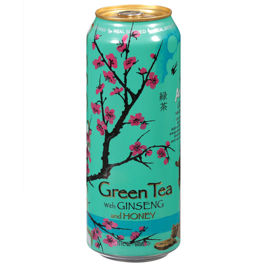 AriZona Real Brewed with Ginseng and Honey Green Tea 23 fl oz