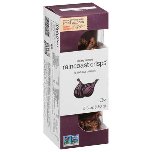 Lesley Stowe Raincoast Crisps Fig and Olive Crackers 5.3 oz