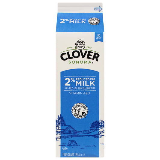Clover Sonoma 2% Reduced Fat Milk 1 qt