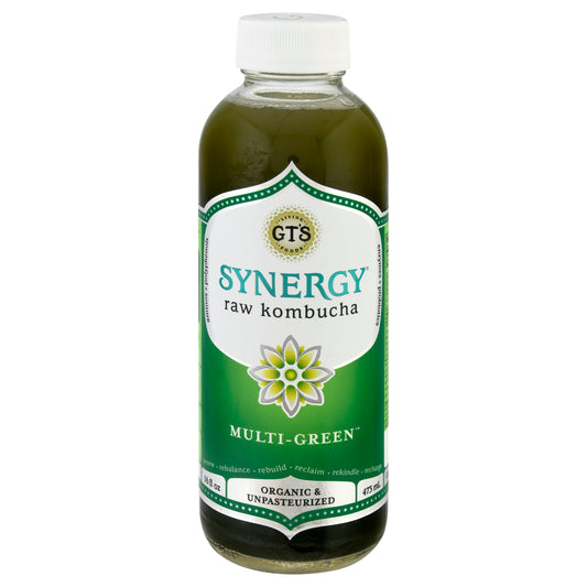 GTs Synergy Multi-Green Raw Kombucha 16 oz