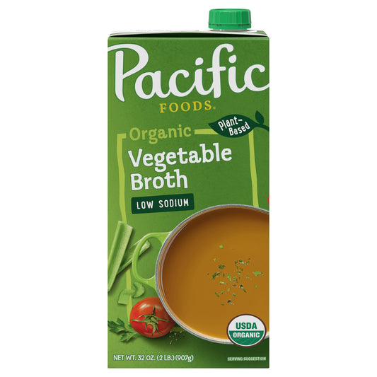 Pacific Foods Low Sodium Organic Vegetable Broth 32 oz