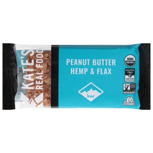 Kate's Real Food Gluten Free Peanut Butter Hemp & Flax Bar 2.2 oz