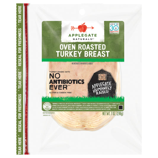 Applegate Natural Oven Roasted Turkey Breast Sliced, 7oz