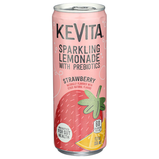 Kevita, Sparkling Lemonade With Prebiotics Strawberry Organic, 12 Fl Oz