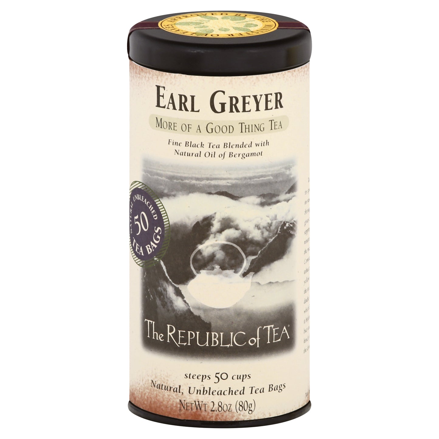 The Republic of Tea Bags Earl Greyer Black Tea 50 ea