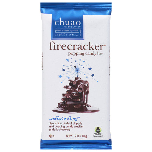 Chuao Chocolatier Firecracker Popping Candy Bar 2.8 oz