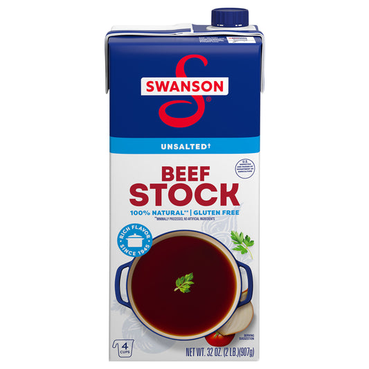 Swanson Unsalted Beef Stock 32 oz