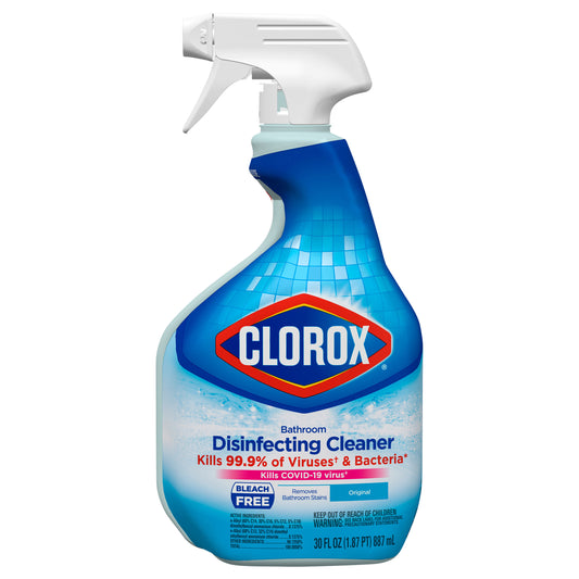 Clorox Disinfecting Bathroom Cleaner, Spray Bottle, 30 Ounces