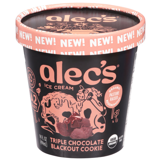 Alec's Triple Chocolate Blackout Cookie Ice Cream 14 fl oz