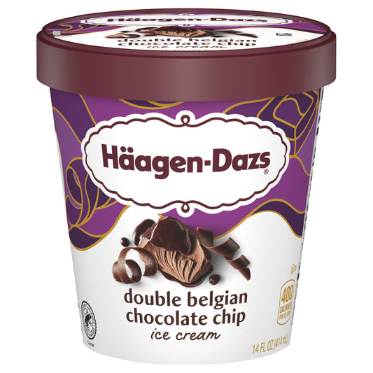 Haagen-Dazs Double Belgian Chocolate Chip Ice Cream 14 fl oz