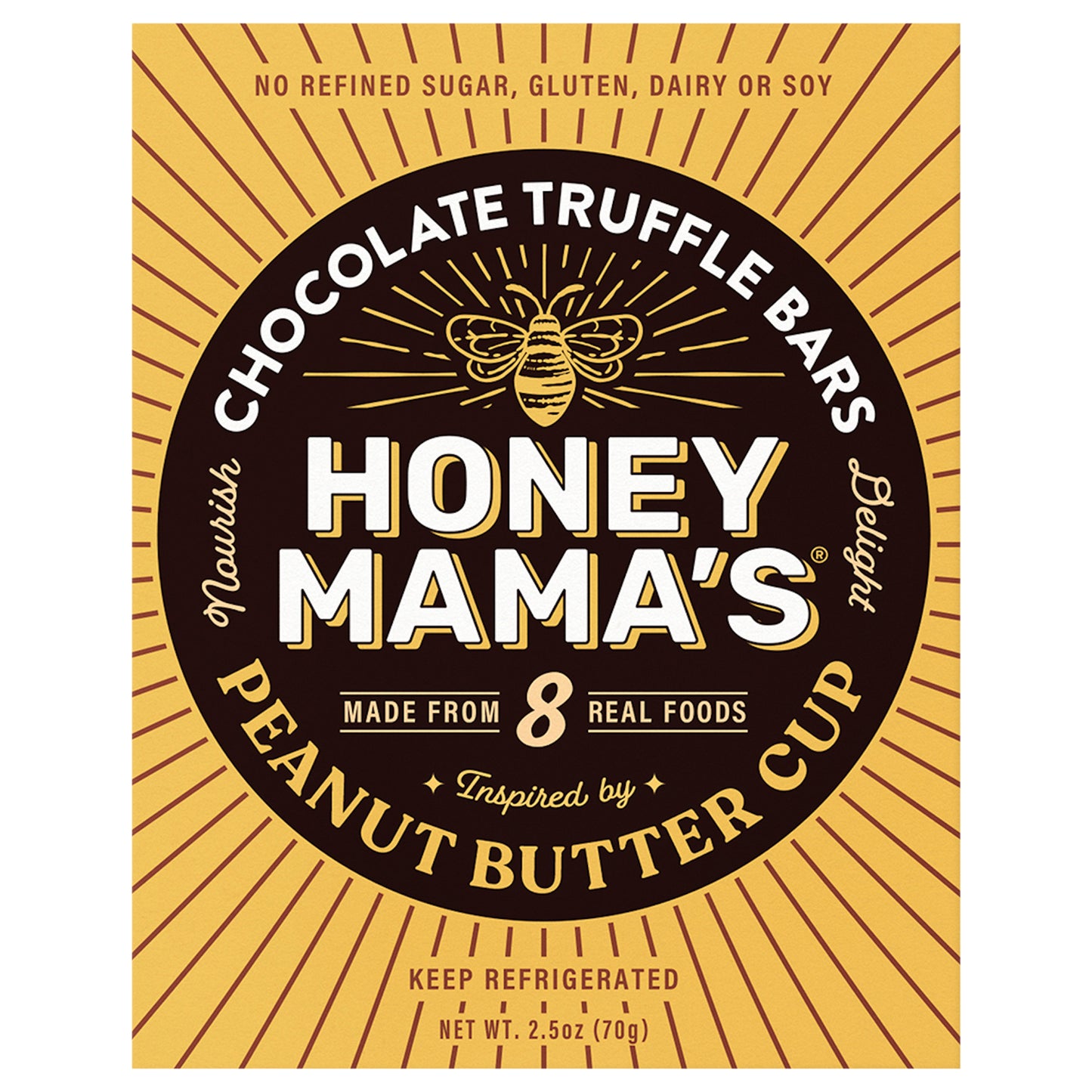 Honey Mama's Peanut Butter Cup Chocolate Truffle Bar 2.5oz