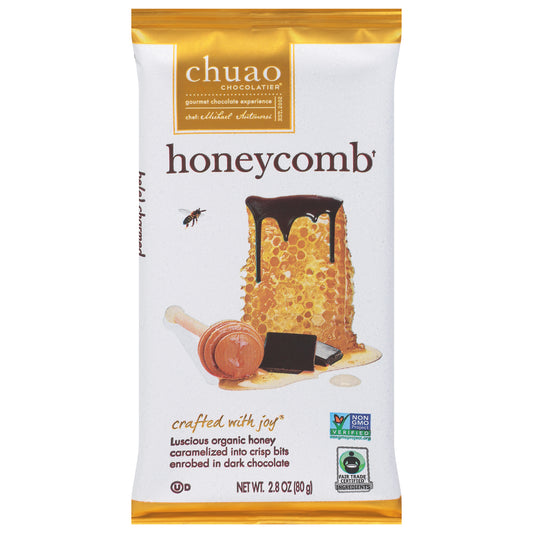 Chuao Chocolatier Honeycomb Dark Chocolate Bar 2.8 oz