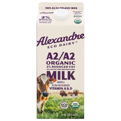 Alexandre Eco Dairy A2/A2 Organic 2% Reduced Fat Milk 59 fl oz