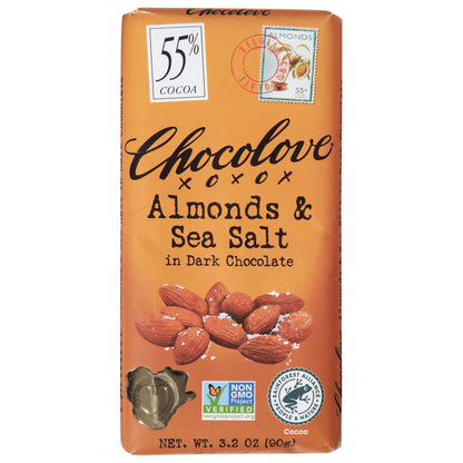 Chocolove Almonds & Sea Salt in Dark Chocolate 3.2 oz