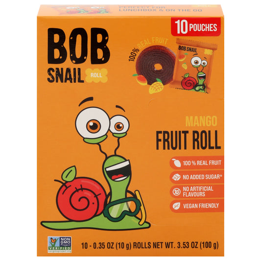 Bob Snail Mango Fruit Roll 10 - 0.35 oz Rolls