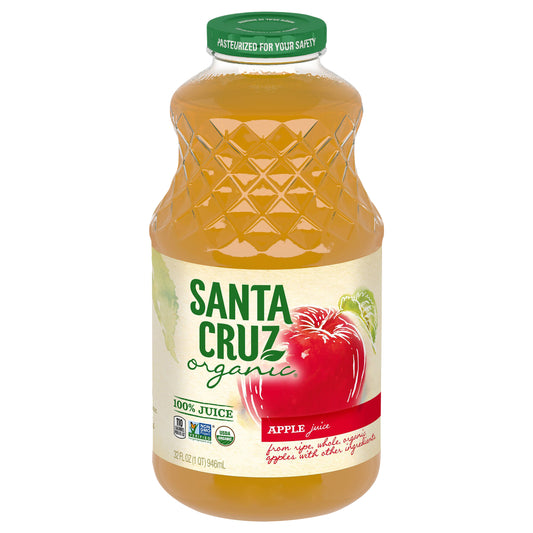 SANTA CRUZ ORGANIC 32 FLUID OUNCE ORGANIC APPLE JUICE