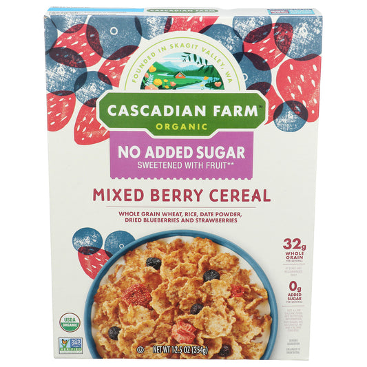 Cascadian Farm, Cereal Mixed Berry No Added Sugar Organic, 12.5 Z