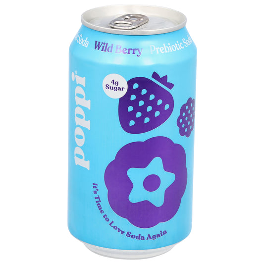 Poppi Prebiotic Wild Berry Soda 12 fl oz