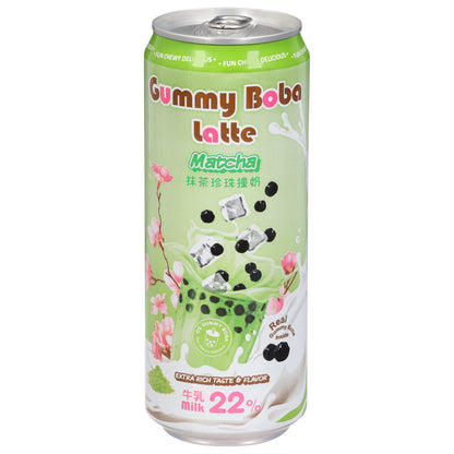 O's Bubble Matcha Gummy Boba Latte 15.9 fl oz