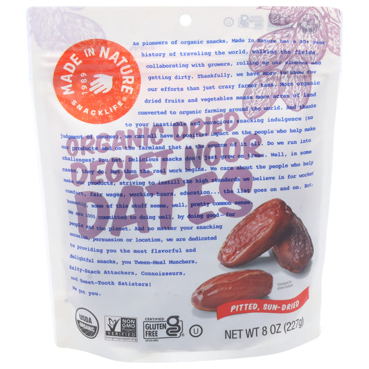 Made in Nature Dried Deglet Noor Organic Dates 8 oz