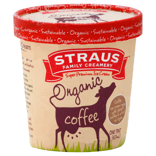 Straus Ice Cream 1 pt - Coffee