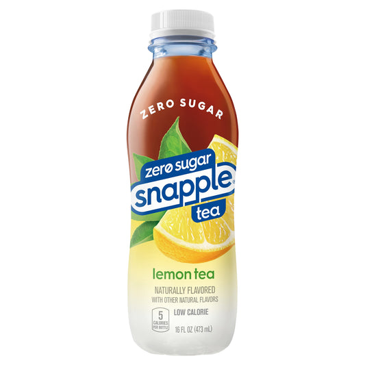Snapple Zero Sugar Lemon Tea, 16 fl oz recycled plastic bottle