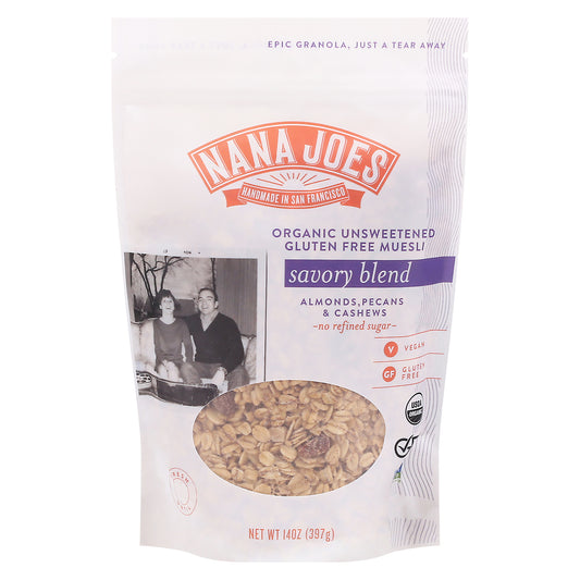 Nana Joes Savory Blend Organic Unsweetened Gluten Free Muesli 14 oz