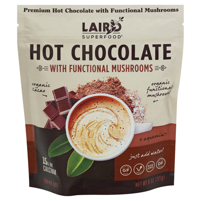 Laird Superfood Hot Chocolate with Functional Mushrooms Drink Mix 8 oz