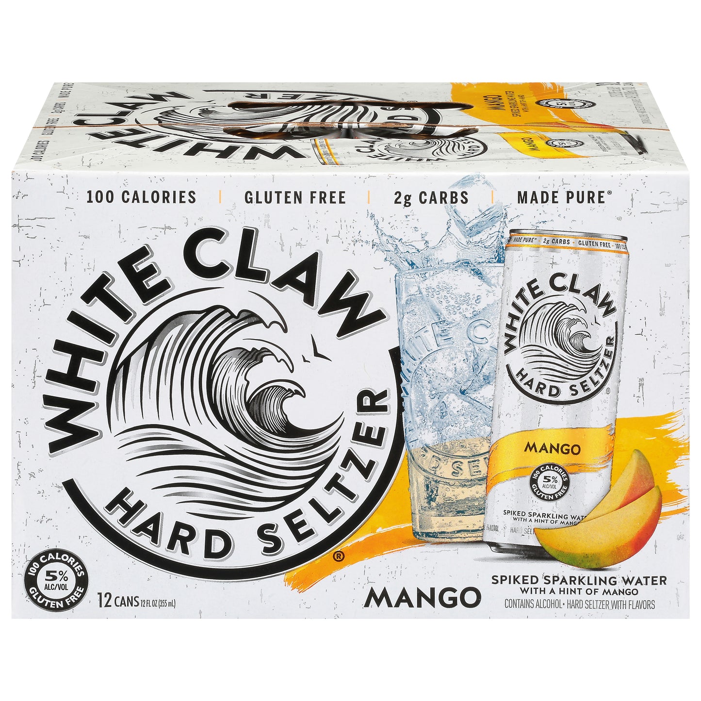 White Claw Hard Seltzer Mango Hard Seltzer 12 - 12 fl oz Cans