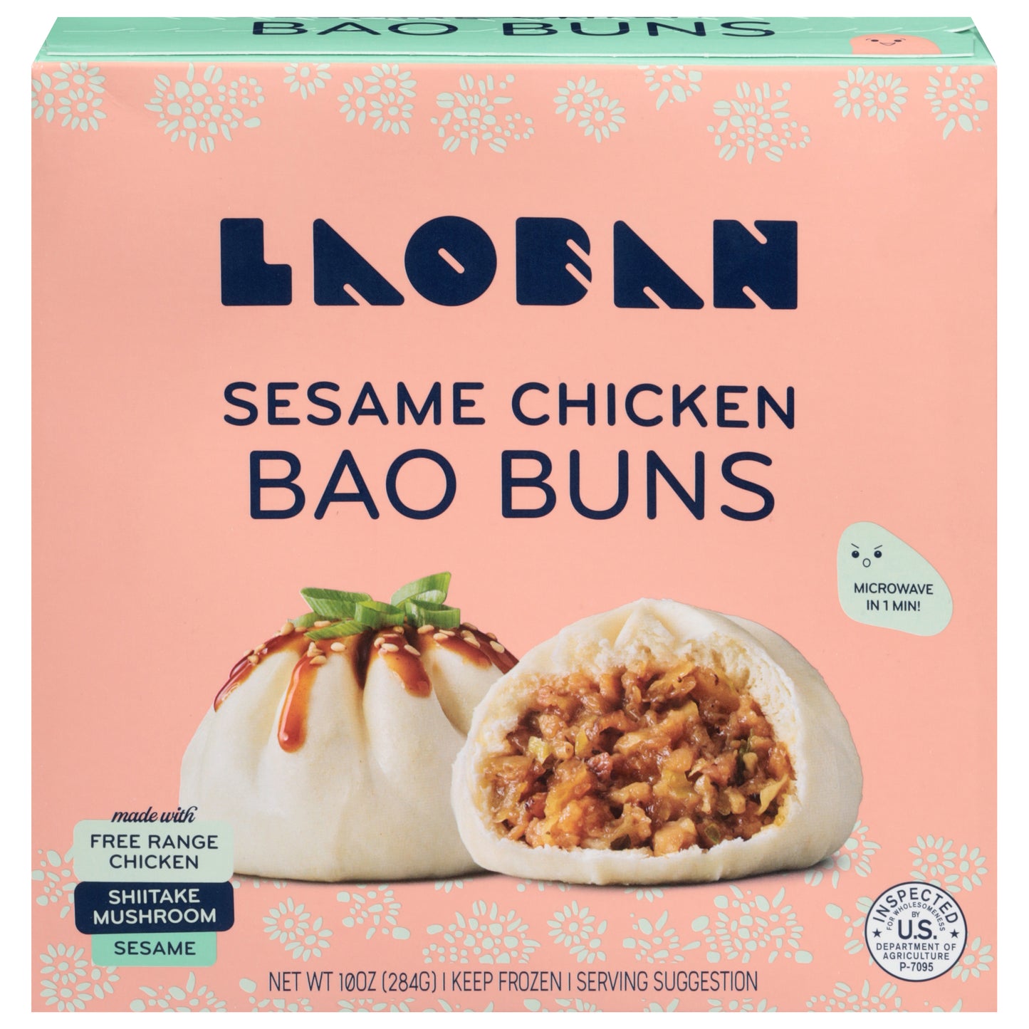 Laoban Sesame Chicken Bao Buns 10 oz