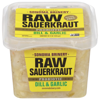 Sonoma Brinery Probiotic Raw Garlic & Dill Sauerkraut 16 fl oz