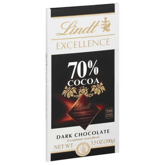 Lindt EXCELLENCE 70% Cocoa Dark Chocolate Candy Bar, Dark Chocolate, 3.5 oz. Bar