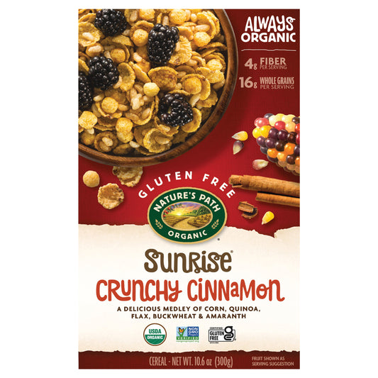 Nature's Path Organic Crunchy Sunrise Cinnamon Cereal 10oz Box