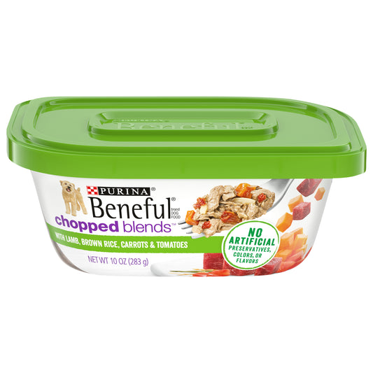 Purina Beneful Freshly Prepared Blends Wet Dog Food With Lamb, Brown Rice, Carrots and Tomatoes - 10 oz. Tub