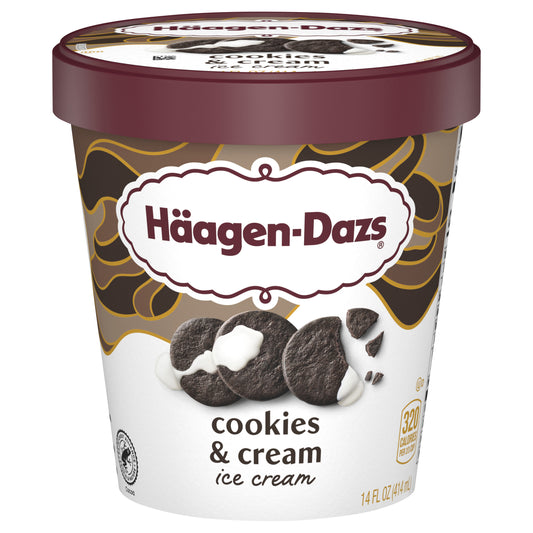 Haagen-Dazs Cookies & Cream Ice Cream 14 fl oz