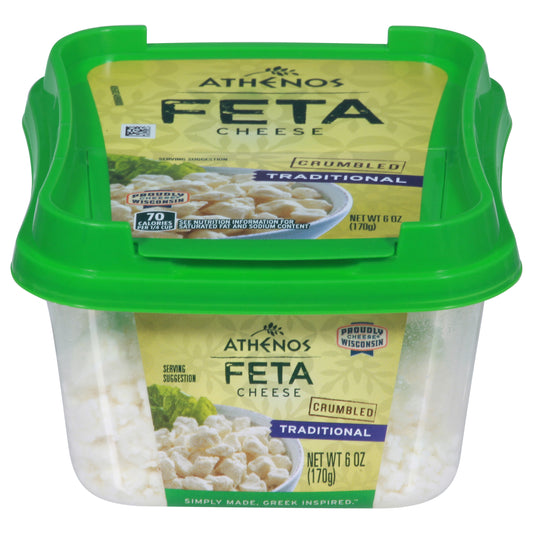 Athenos Crumbled Feta Traditional Cheese 6 oz