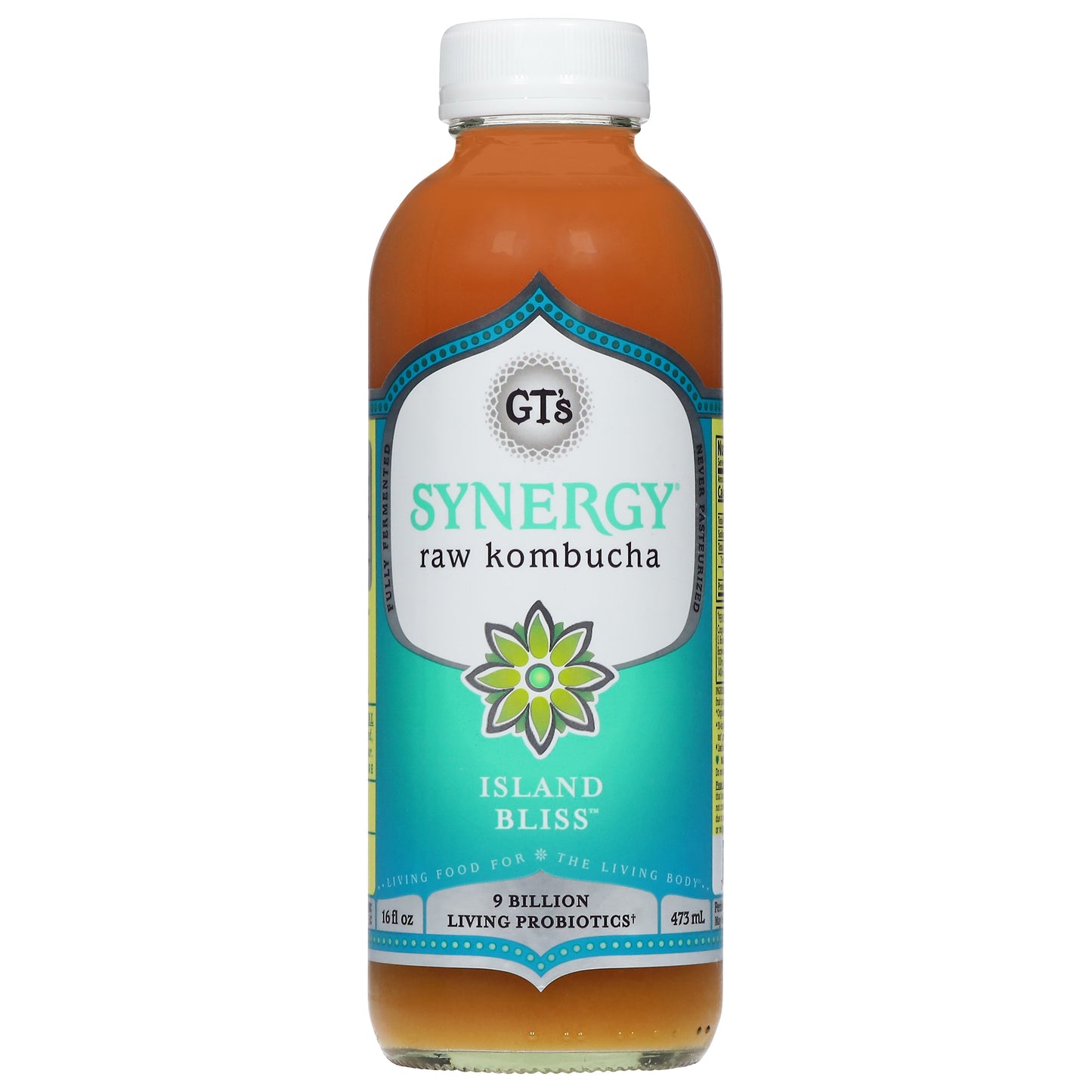 GT's Synergy Raw Island Bliss Kombucha 16 fl oz