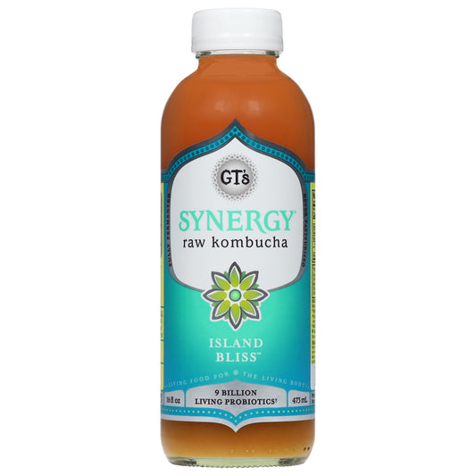 GT's Synergy Raw Island Bliss Kombucha 16 fl oz