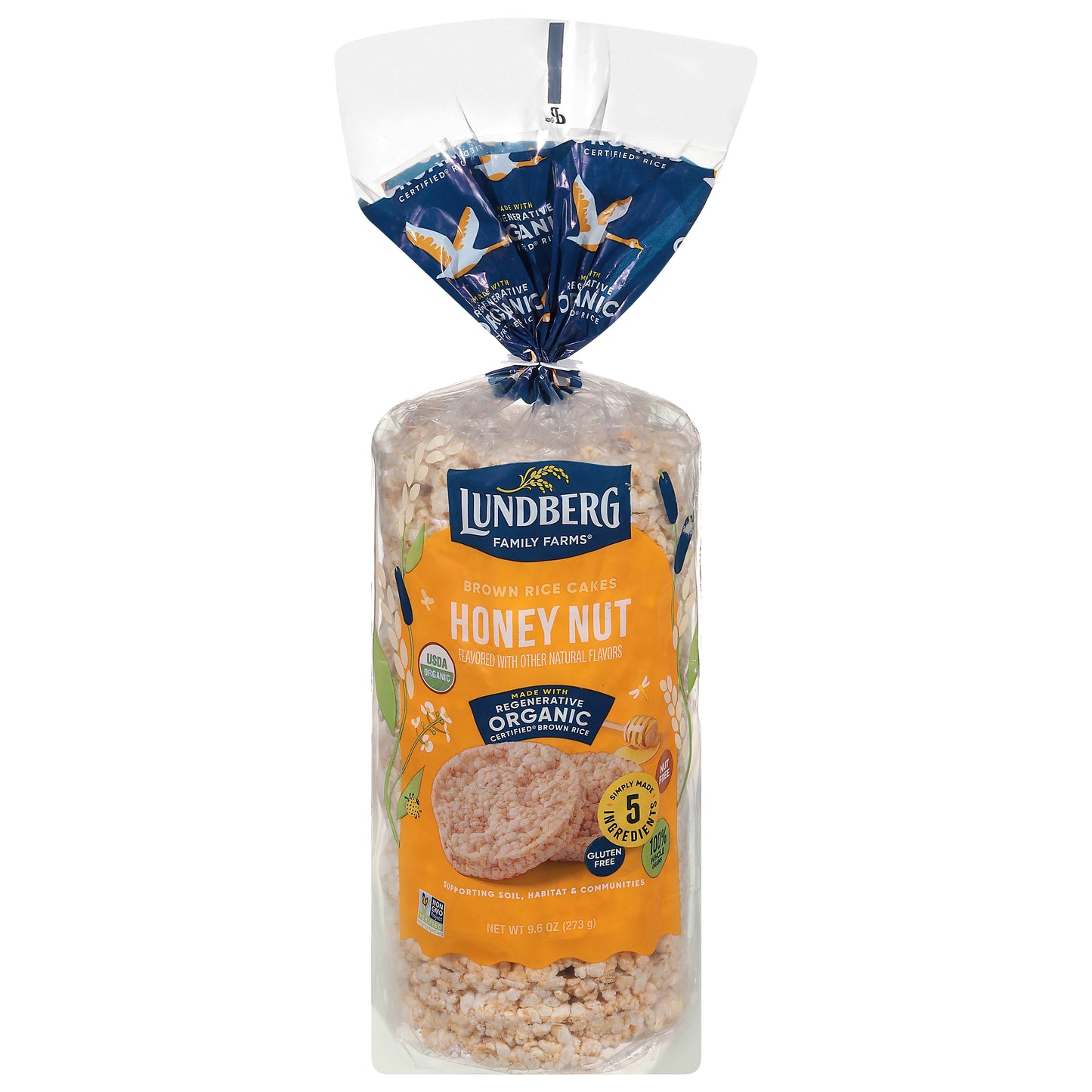 Lundberg Family Farms Organic Honey Nut Brown Rice Cakes 9.6 oz