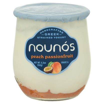 Nounos Strained Greek Peach Passionfruit Yogurt 5.3 oz