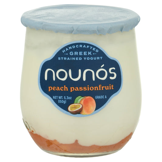Nounos Strained Greek Peach Passionfruit Yogurt 5.3 oz