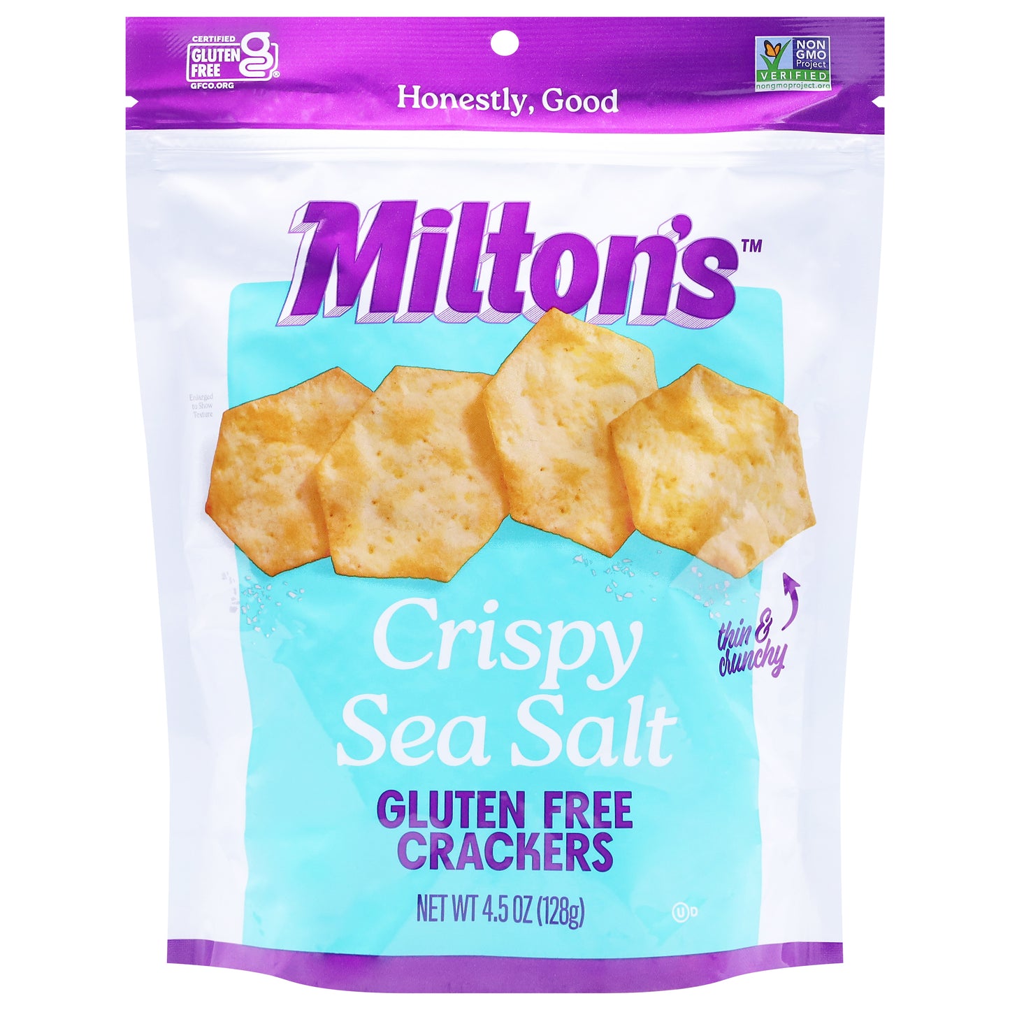 Milton's Gluten Free Crispy Sea Salt Crackers 4.5 oz